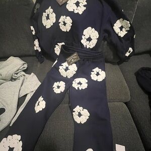 Stylish Navy and White Women's Pants
